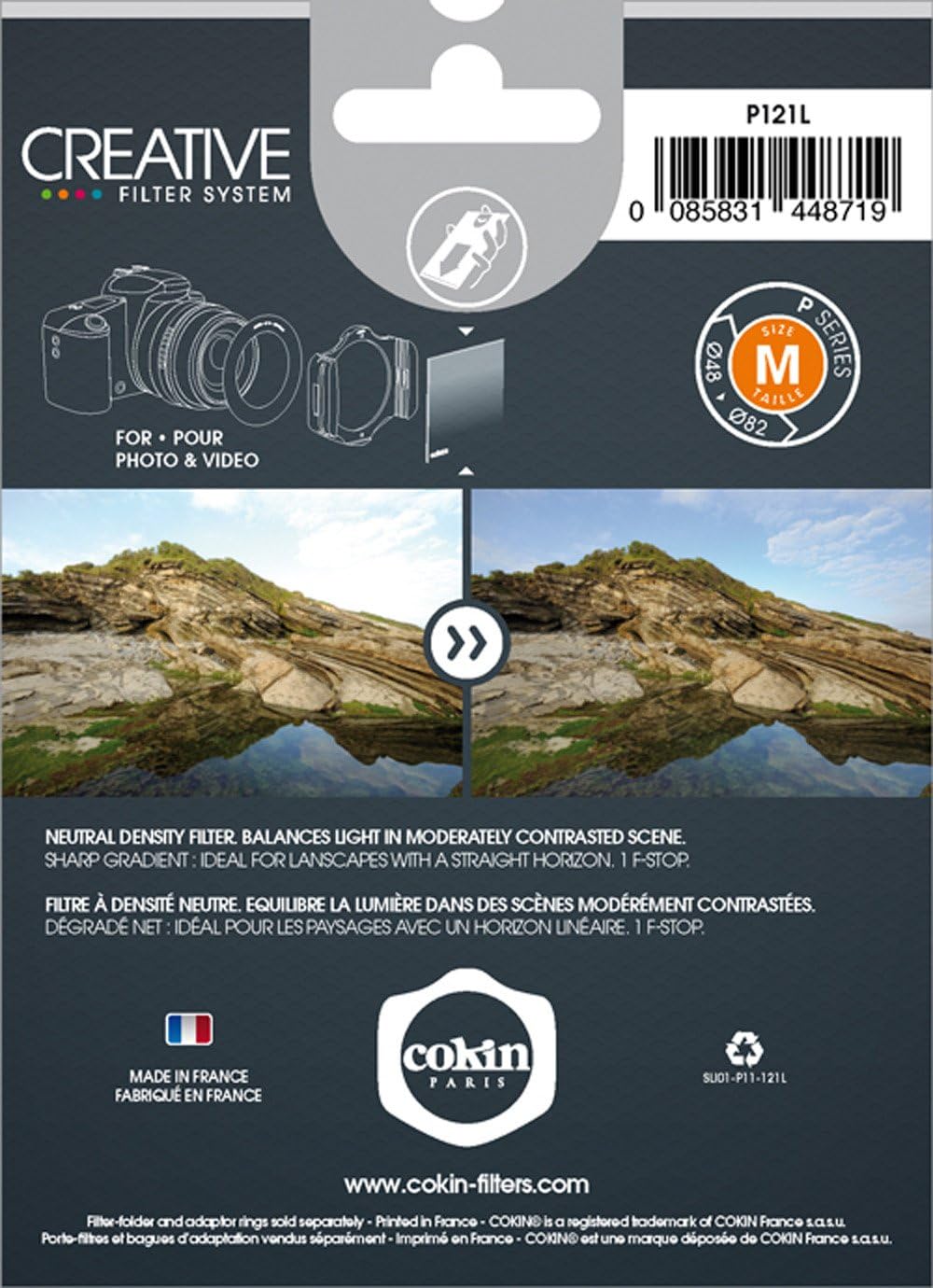 Cokin P121L Verlauffilter grau2 light, grau2 light
