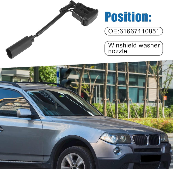 A ABSOPRO Auto Scheiben Wasch Düsen 61667110851 für BMW X3 2006-2010
