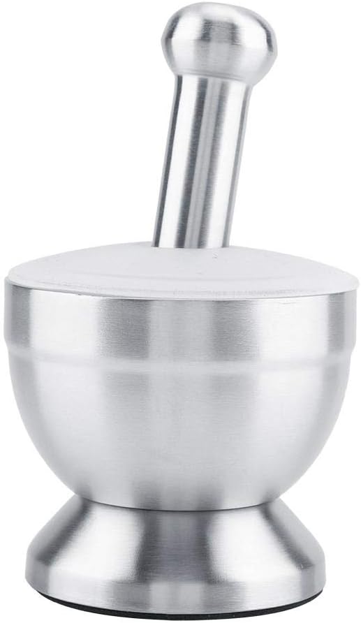 Edelstahl Mörser Stössel Set Knoblauch Kräuter Crushing Mahlen Pestles Komfortable Grip Gewürzmühle