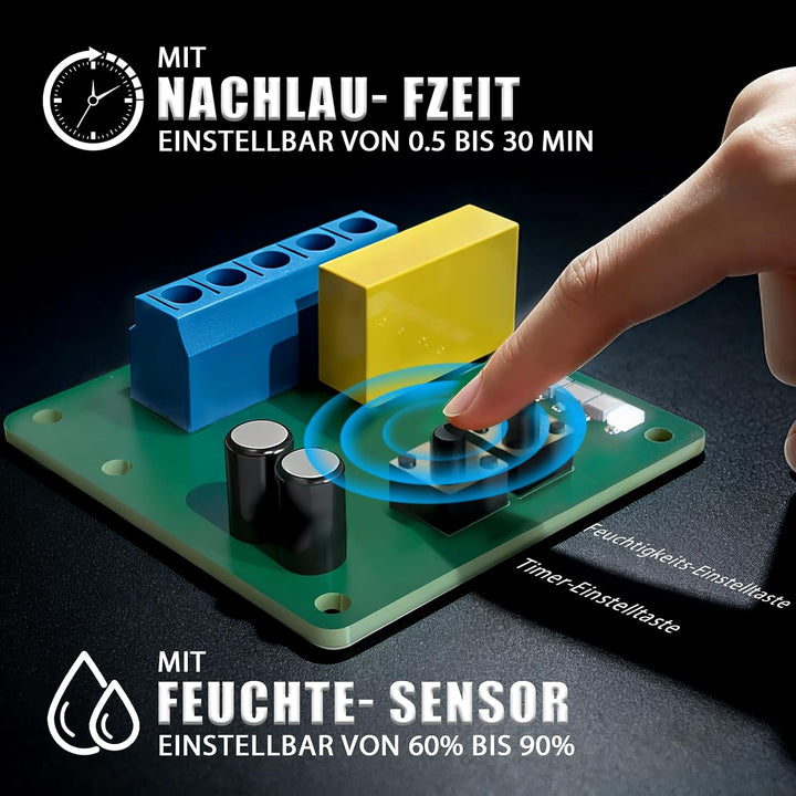 Leiser 100mm Badlüfter mit Rücklaufklappe, Feuchtigkeitssensor &amp; Timing | Energieeffizient Lüfter Wa