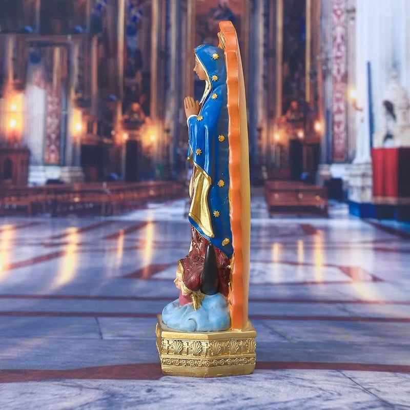 Harzstatue Unserer Lieben Frau von Guadalupe, 20,3 cm Maria Statue Katholisch, Unsere Liebe Frau von