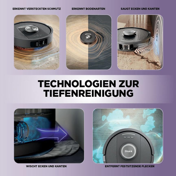 Shark PowerDetect 2-in-1 Saugroboter & Wischroboter, NeverTouch Pro 60-Tage-Selbstentleerung, selbst