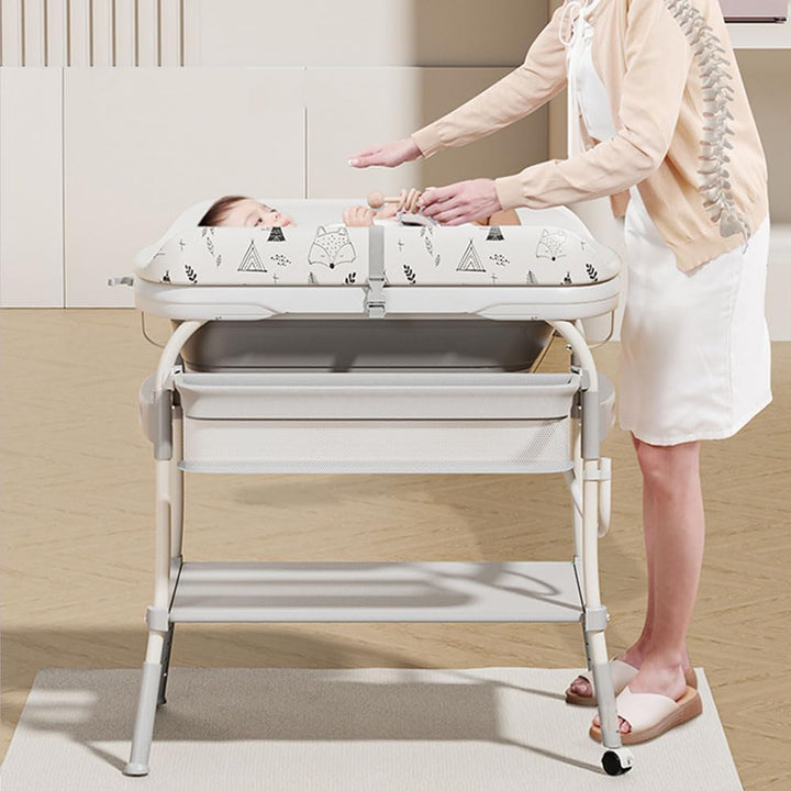 Baninni 2-in-1 Wickeltisch mit Badewanne Ramona, Grau