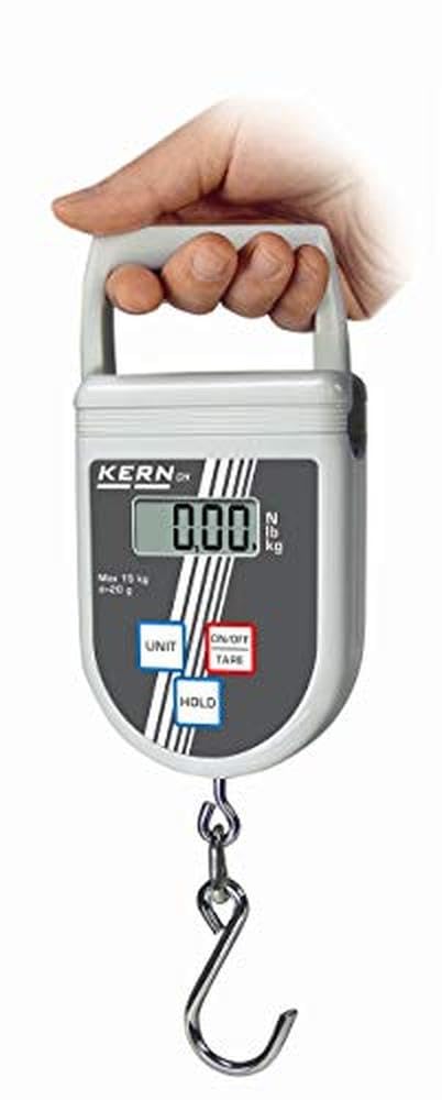 Kern CH 15K20 Hängewaage mit Zählfunktion 60kg / Auflösung 0,02 g, DKD/DAkkS-kalibriert 40 g Lineari