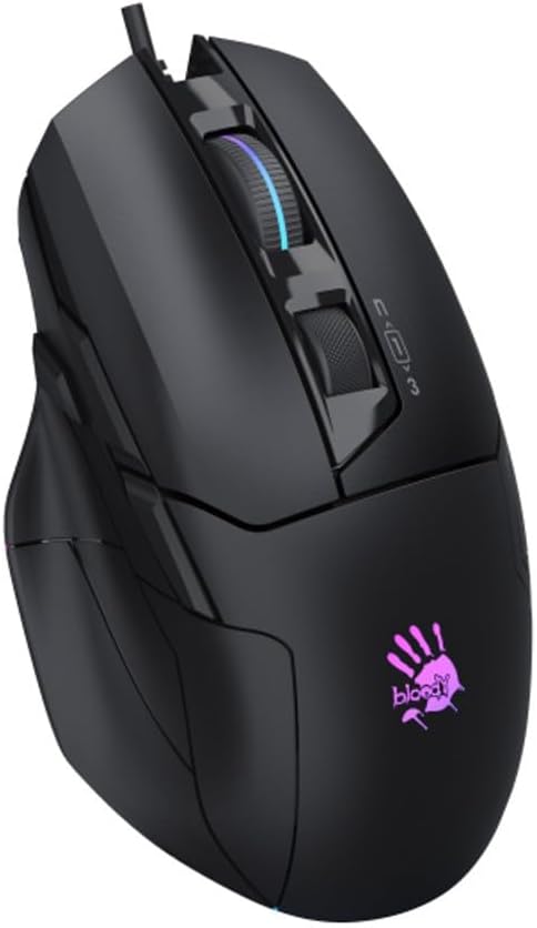 Bloody W70 Max 10000 CPI 8 Tasten Optische RGB-UC3&4 Active Wired Black Gaming Mouse