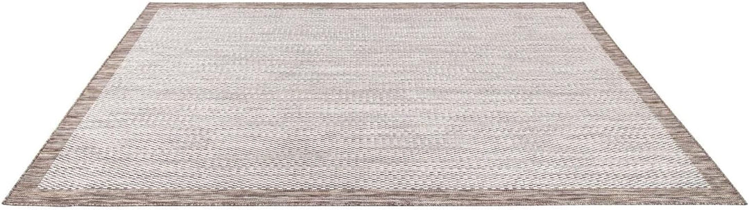 carpet city Outdoor-Teppich Wetterfest Balkon Terrassen - Beige in 160x230 cm - Deko Teppiche Aussen