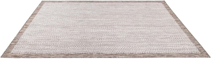 carpet city Outdoor-Teppich Wetterfest Balkon Terrassen - Beige in 160x230 cm - Deko Teppiche Aussen