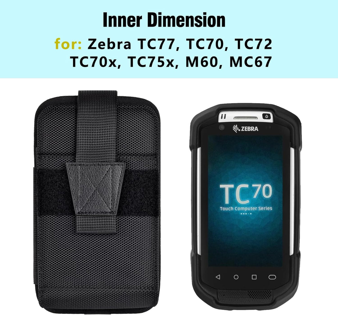 SOGCASE Barcode-Scanner-Holster für Zebra TC70x, TC70, TC72, TC75x, TC75, TC77, M60, MC67, Tragegürt