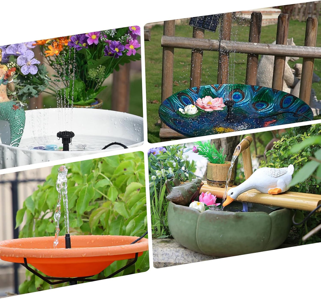 AISITIN Solar Springbrunnen für Aussen, Upgrade DIY Solarbrunnen Solarwasserbrunnen, Solar Teichpump