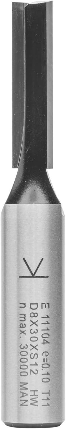 ENT 11104 Nutfräser HW, Schaft (S) 12 mm, Durchmesser (D) 8 mm, NL 30 mm, SL 40 mm, GL 77 mm, mit HW