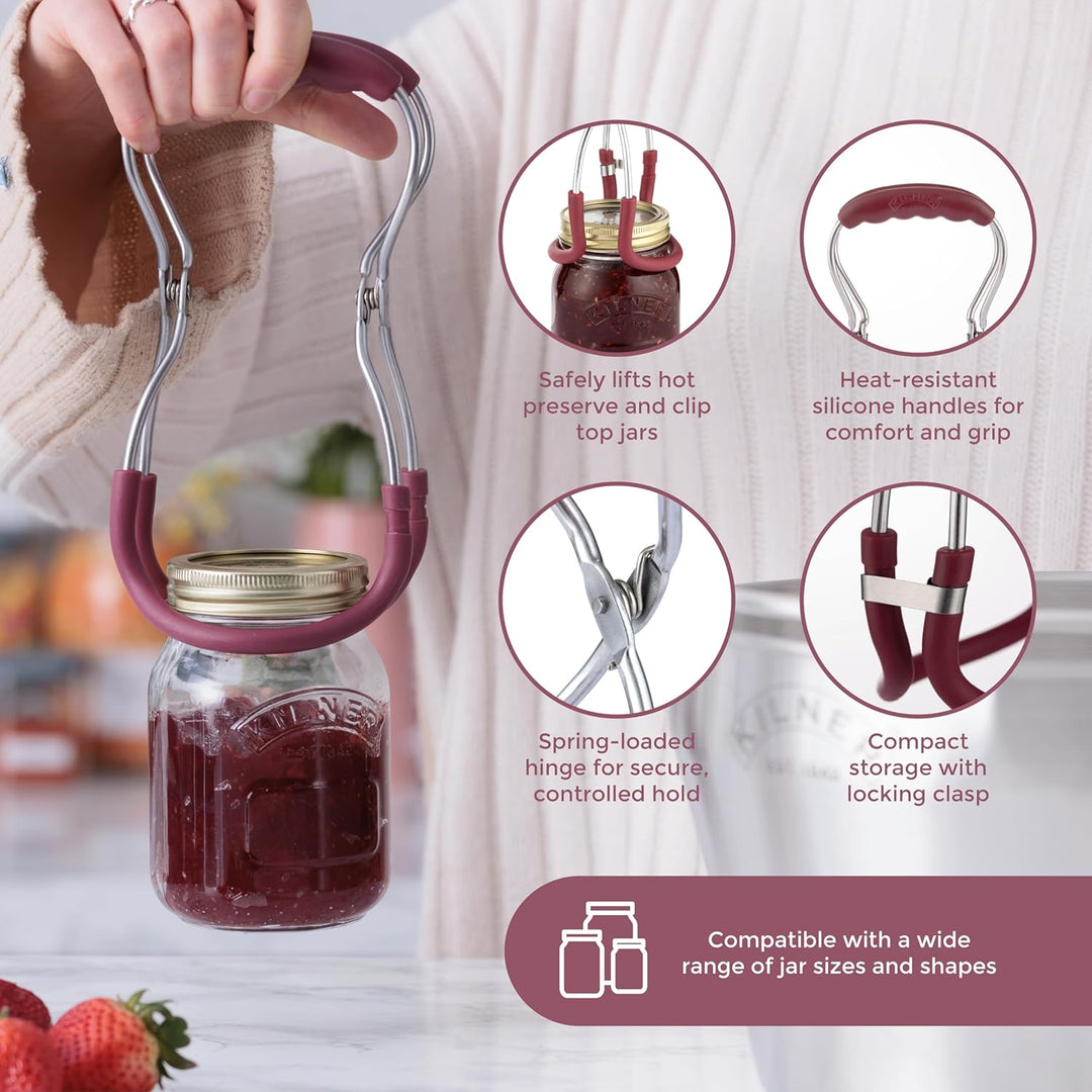 KILNER Einkochzange für heisse Einmachgläser | Einmachglas Heber umfasst Hals der Einmachgläser | Gl