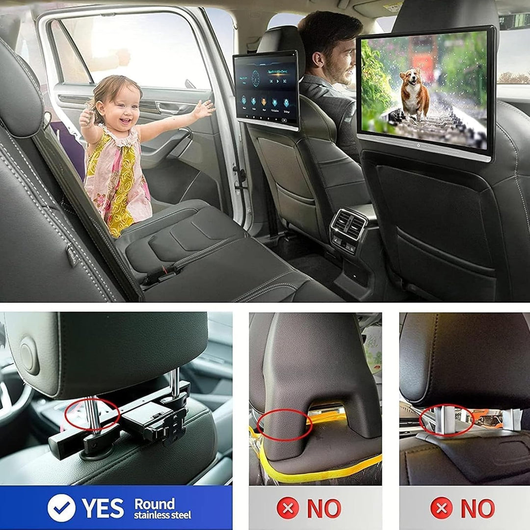 Campervan TV Halterung, Wohnmobil TV Halterung mit VESA Kopfstütze für 12-24 Zoll Fernseher, bis zu