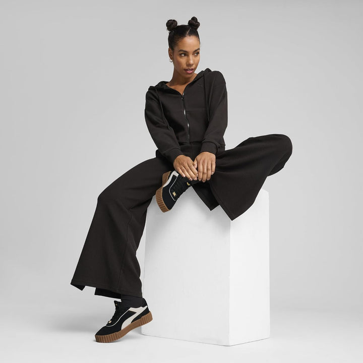 Puma Mädchen Her Comfort Crop Full-Zip Hoodie Hooded Sweatshirt (1er Pack) M Puma Black, M Puma Blac
