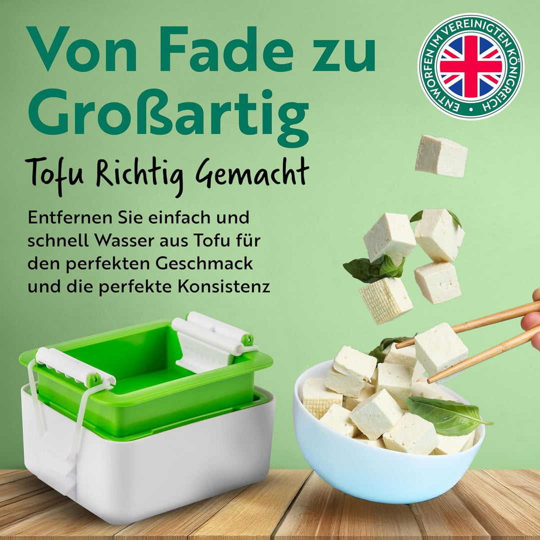 Tofu Press – Das Original, BPA-frei, spülmaschinenfest – Für festeren, schmackhafteren Tofu – Einfac