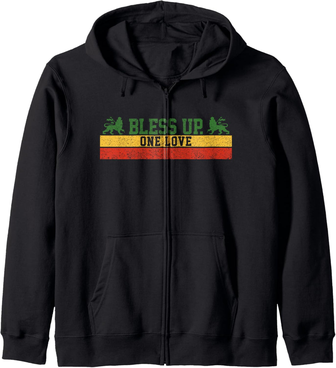 Rastafari Bless Up Reggae Musik Rasta Lion Of Judah Geschenk Kapuzenjacke