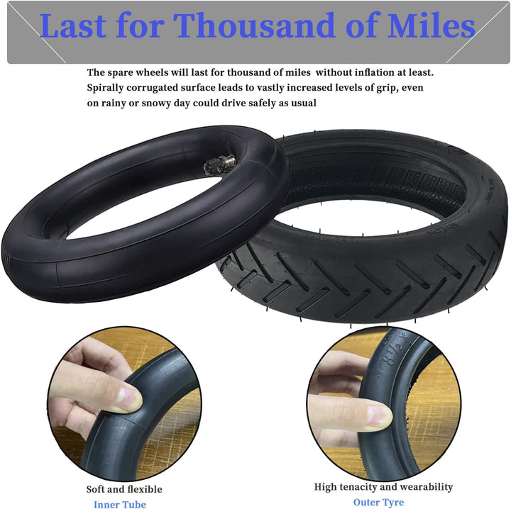 OUXI 4pcs E-Scooter-Reifen 8 1/2 Reifen mit 1 Reifen und 1 Schlauchpaket E-Scooter Ersatzschlauch +