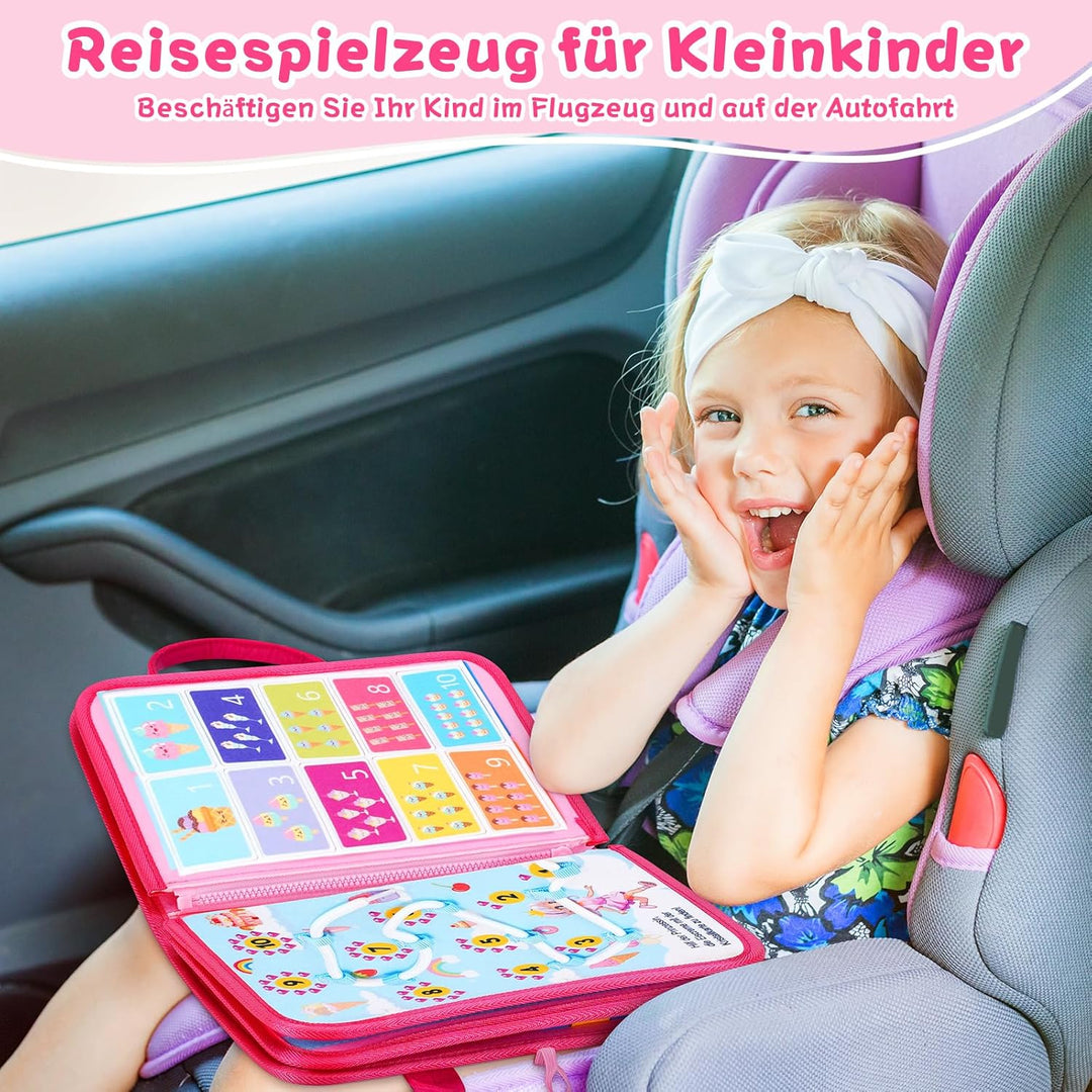 Busy Board Deutsch ab1234Jahre,Montessori Spielzeug ab 1 Jahr,Interaktives Activity Board Spielzeug