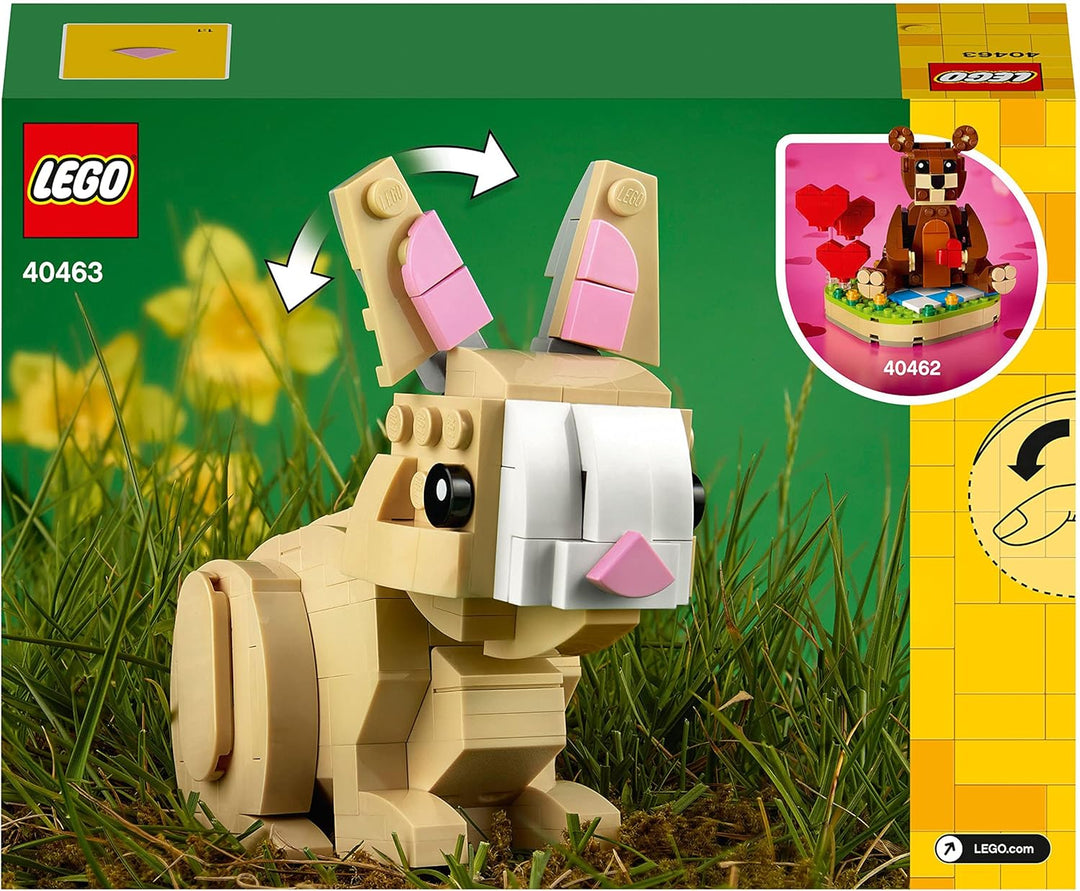 LEGO 40463 Osterhase Spielzeug zu Ostern zum Basteln für Kinder, ideal als Ostergeschenk oder Osterd