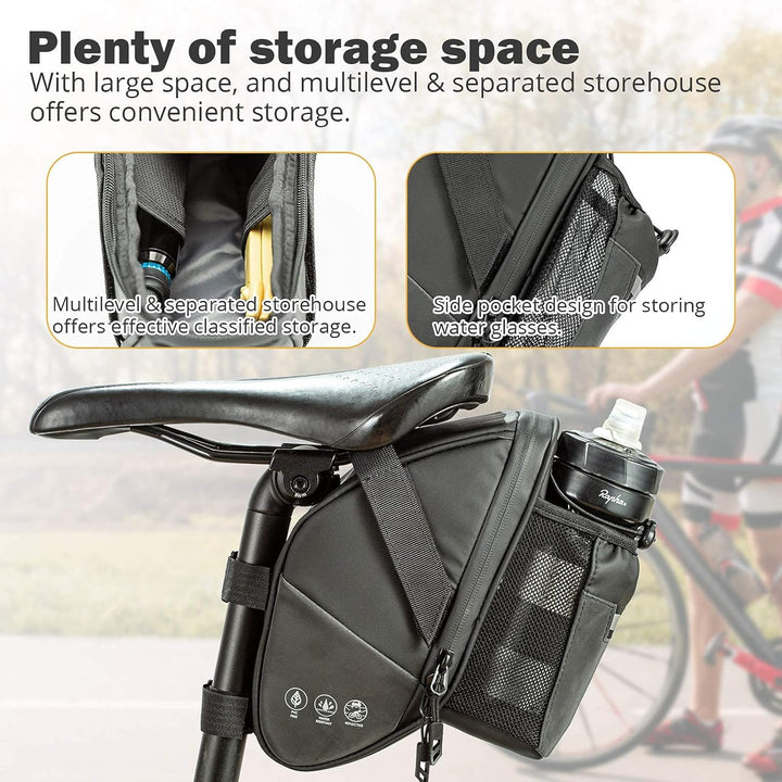 UBORSE Fahrrad Satteltasche Wasserdicht Fahrradsatteltasche mit Flaschenhalter Reflektierend Fahrrad