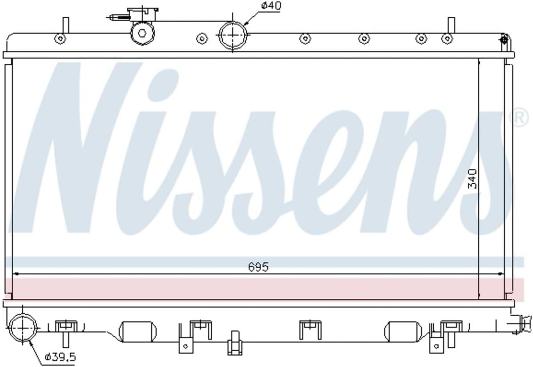 Nissens 67708 Kühler, Motorkühlung