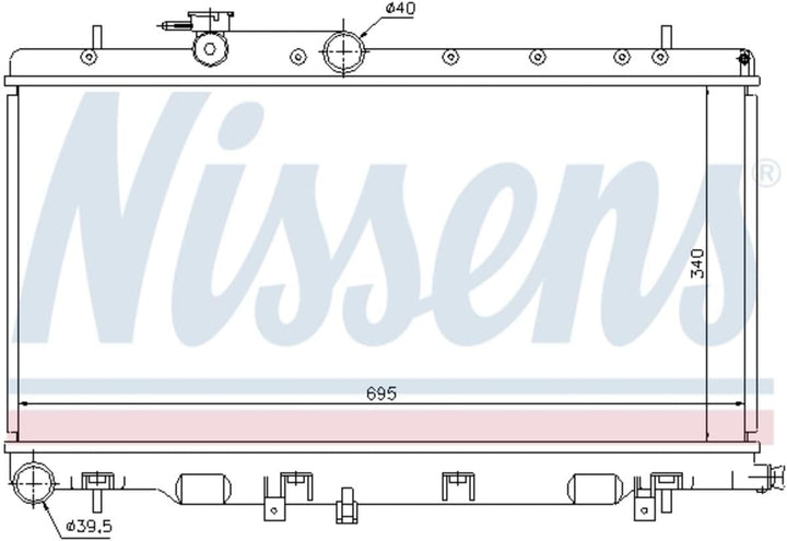 Nissens 67708 Kühler, Motorkühlung