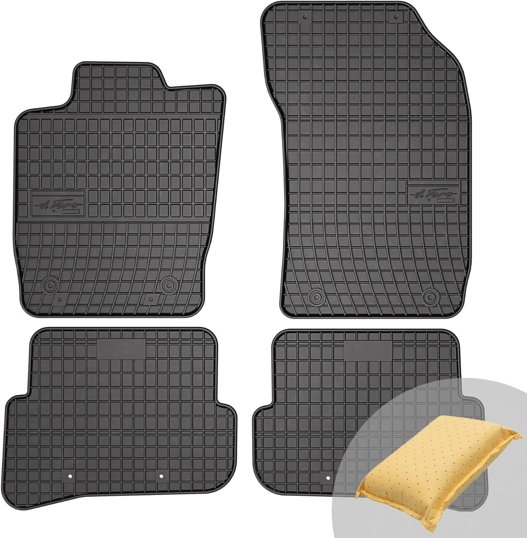FROGUM EL Toro Gummimatten Ganzjähriges-Set von Autofussmatte Auto Fussmatten für Audi A1 2010-2018