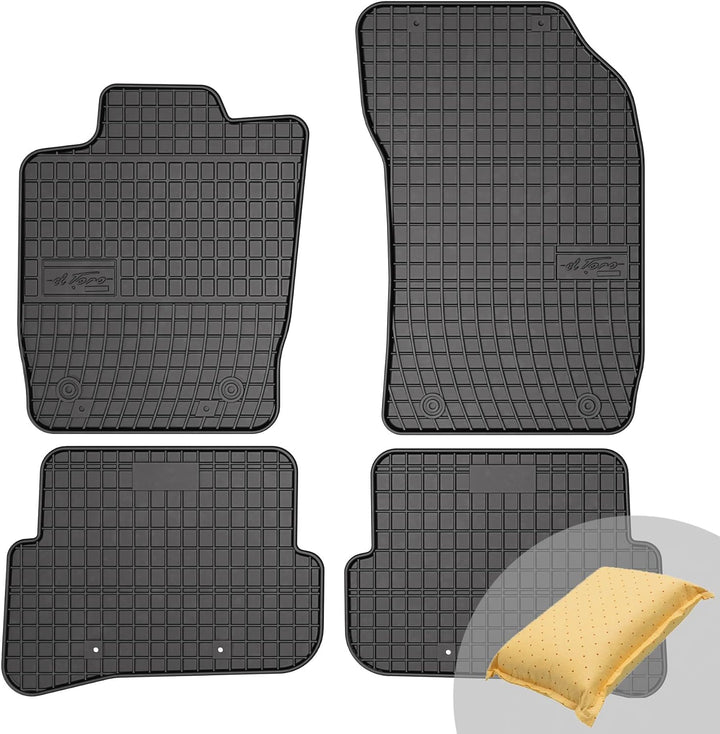 FROGUM EL Toro Gummimatten Ganzjähriges-Set von Autofussmatte Auto Fussmatten für Audi A1 2010-2018