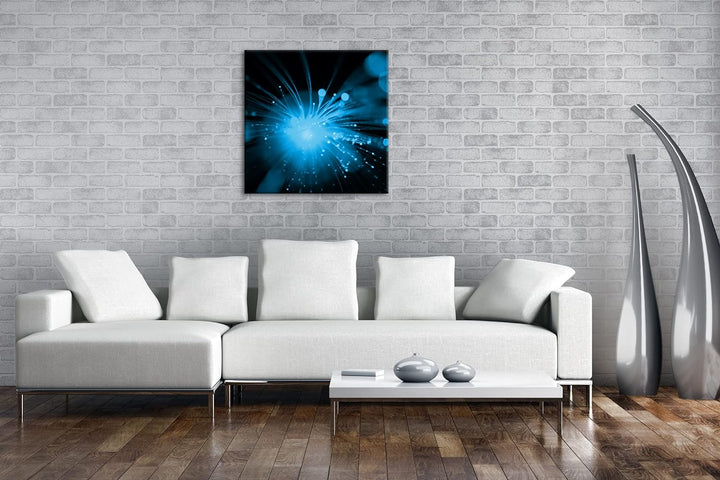 deyoli künstliches rotes Licht im Format: 60x60 Effekt: Zeichnung als Leinwandbild, Motiv auf Echtho