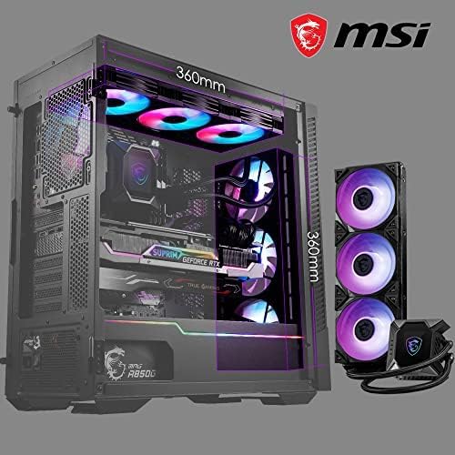 MSI MPG VELOX 100R Mid-Tower PC-Gehäuse, geeignet für E-ATX Mainboards, Front aus gehärtetem Glas, 4