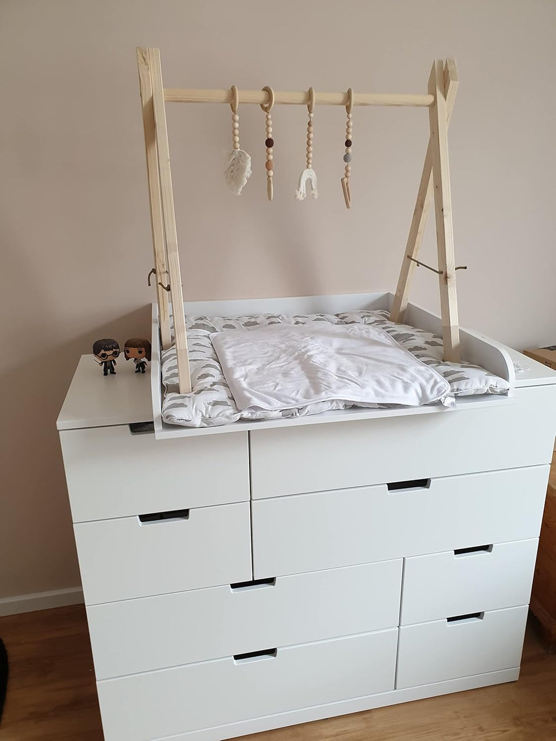 Puckdaddy Ferdinand | Wickelaufsatz kompatibel mit IKEA Nordli/Koppang Kommoden (43-44cm Tiefe) | 80