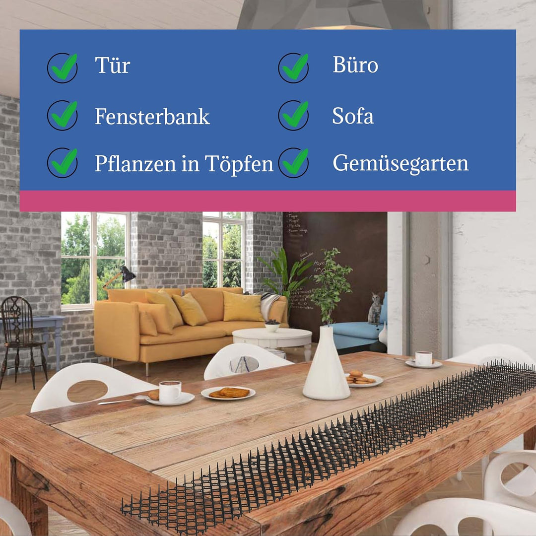 Kyrieval Dornengitter Tier-Barriere Garten Katze Tierabwehr Scat Spike Matte, 12 Pack 40 x 20 cm Ant