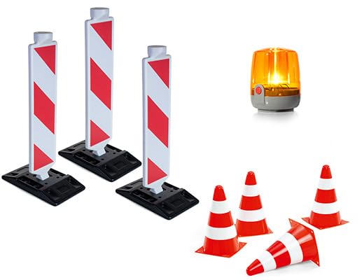 rollytoys Zubehör Set Service (bestehend aus 3X rollyBake, 1x rollyFlashlight, 4X rollyPylons) 40146