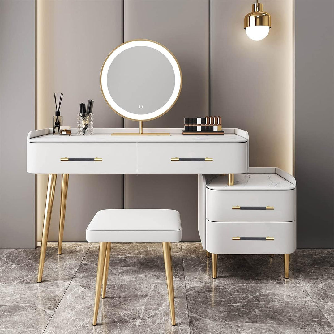 Pexintek 10 Stück Schrankgriffe Gold Moderne Griffe Möbel Möbelgriffe 128mm Lochabstand Türgriffe kü