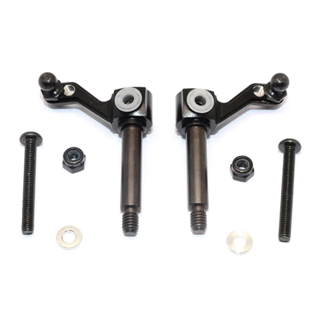 GPM for Tamiya Lunch Box Tuning Teile Aluminium Front Knuckle Arm - 1Pr Set Black