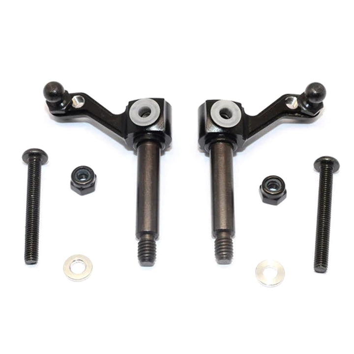 GPM for Tamiya Lunch Box Tuning Teile Aluminium Front Knuckle Arm - 1Pr Set Black