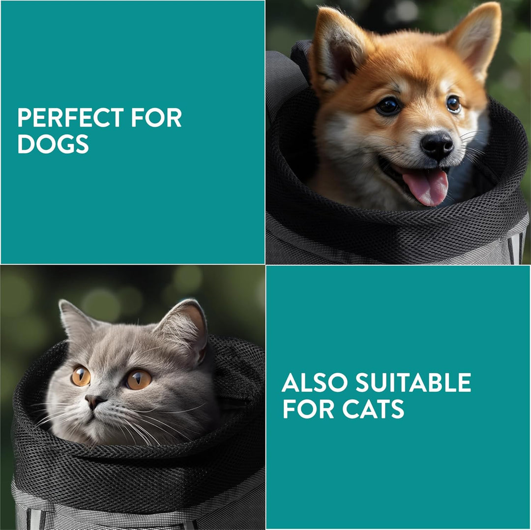 Navaris Rucksack für Hund oder Katze bis 7 kg - gepolsterter Hunderucksack Katzenrucksack - 37 x 33