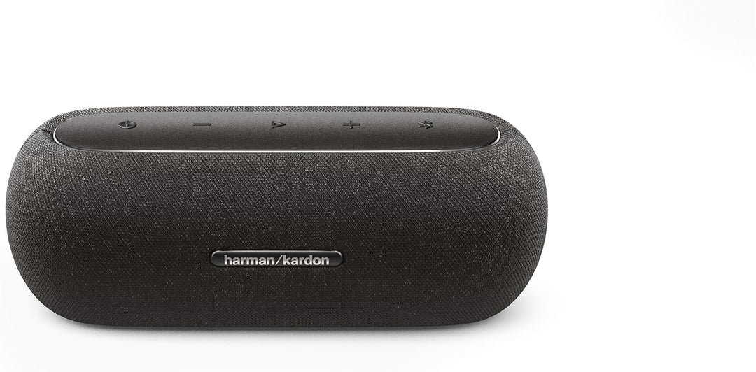 Harman Kardon Luna Bluetooth-Box in Schwarz – Tragbarer, wasserdichter Bluetooth-Lautsprecher – Bis