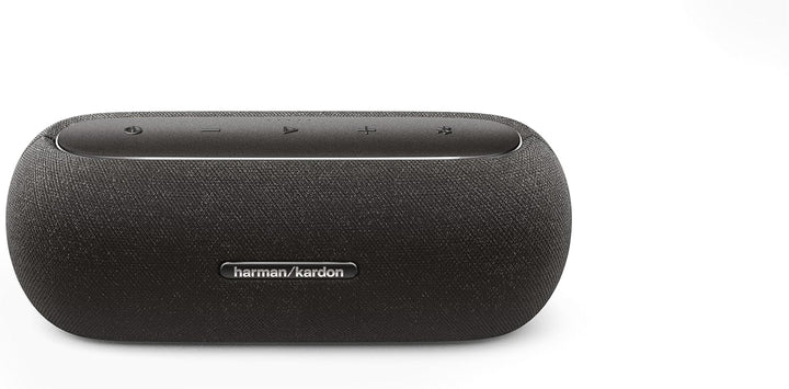 Harman Kardon Luna Bluetooth-Box in Schwarz – Tragbarer, wasserdichter Bluetooth-Lautsprecher – Bis