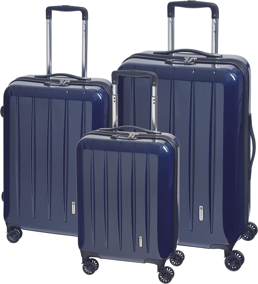 CHECK.IN Trolley-Set London 2.0, 3-teilig, Farbe:Carbon/blau Carbon /