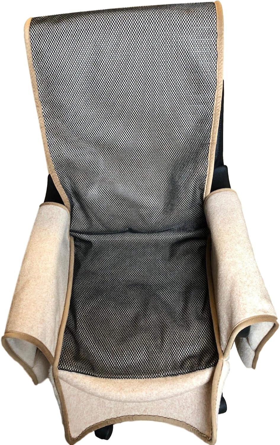 Alpenwolle Sesselschoner Alpaca Anti-Rutsch Stoff mit Taschen Sesselauflage Überwurf Made in Germany