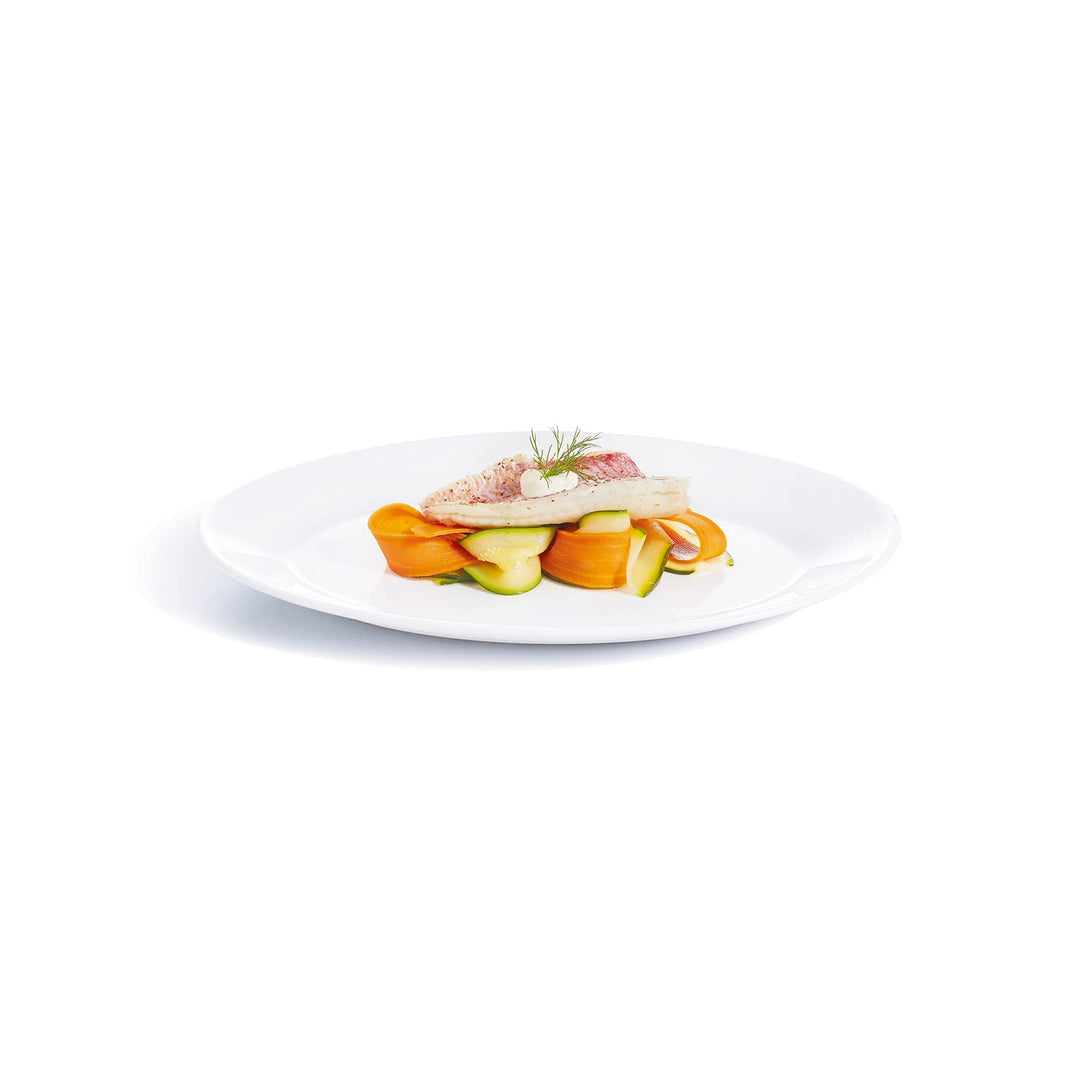 Arcoroc Hotelerie Blanc Uni Teller, Flach, Oval, 6, Plate oval 29x21,5cm