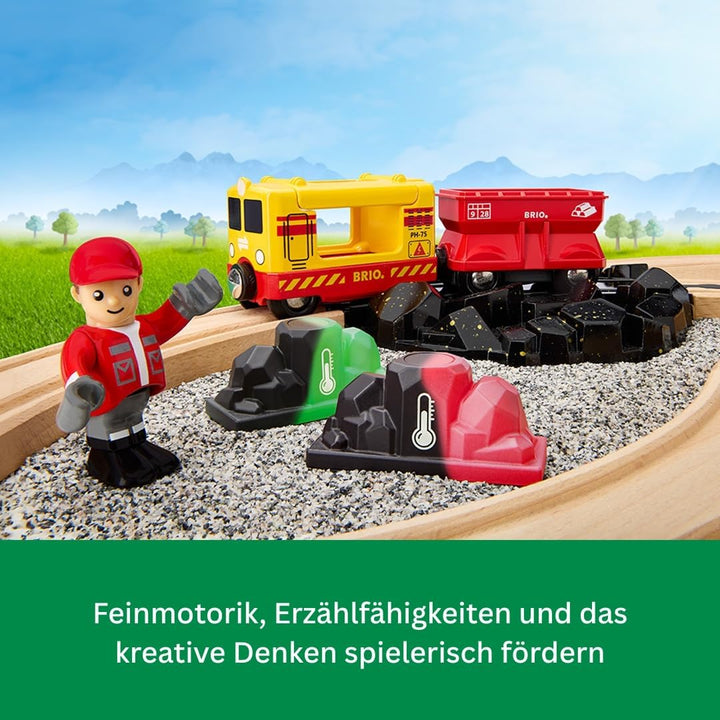 BRIO World - Güterzug-Set mit Farbwechsel - Spielzeug Eisenbahn für Kinder mit Eisenbahn, Wagen, Spi