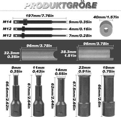 STEEIRO 9–23 mm Lagerabzieher-Set, Kugellager-Abzieher, Motorrad-Radlager-Abzieher, Fahrrad-Innenlag