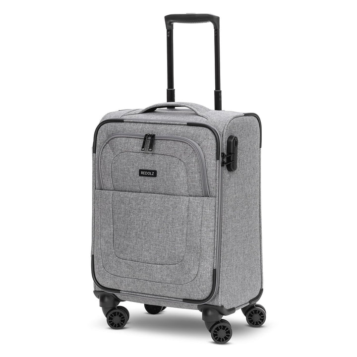 REDOLZ Cabin Weichschalen Kabinen-Koffer | Leichter Trolley mit 4 Doppelrollen für Damen & Herren 37