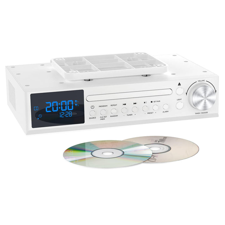 MONODEAL Bluetooth CD Player mit Radi,Küchenradio Unterbau mit Weckfunktion | Unterbauradio Küche mi