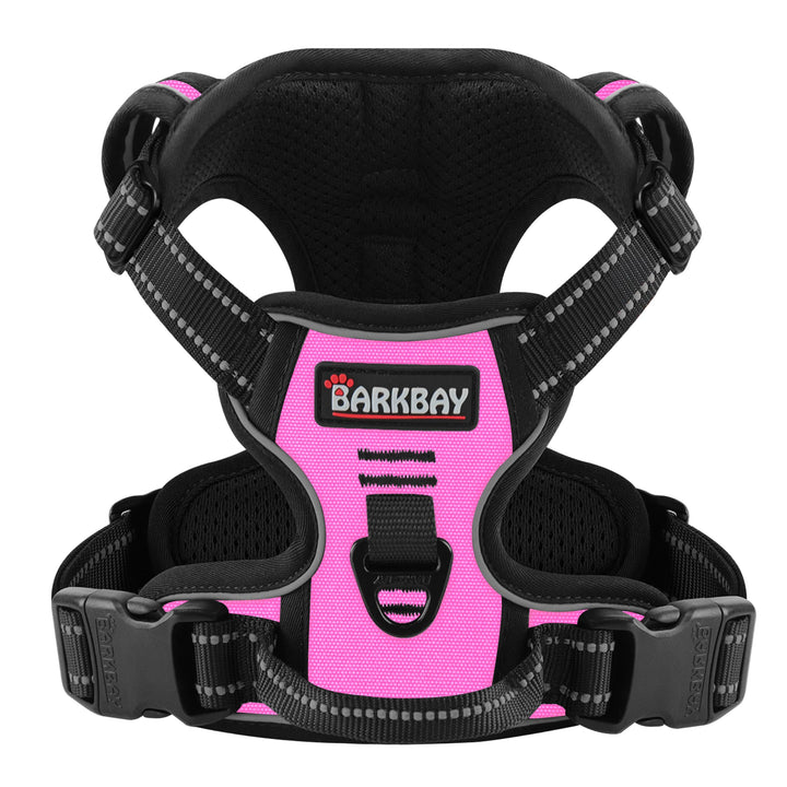 BARKBAY Hundegeschirr, kein Ziehen, verstellbar, für den Aussenbereich, 3 m, reflektierendes Oxford-