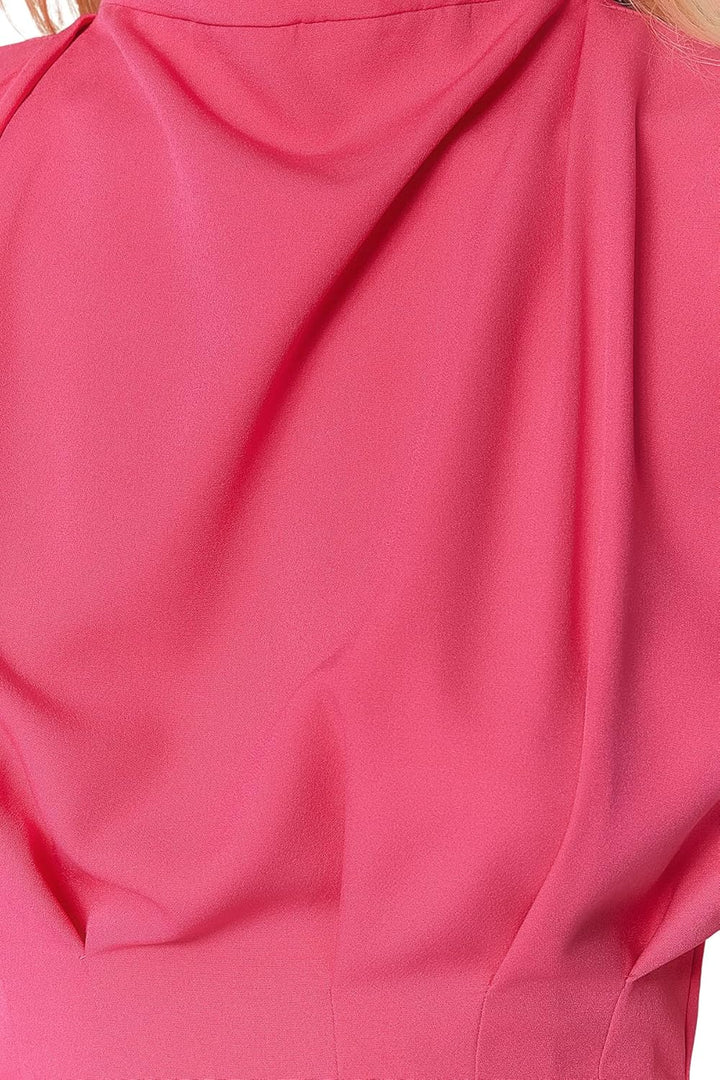 TRENDYOL Frau Midi Basic Slim Fit Webstoff Kleid 38 Fuchsia, 38 Fuchsia