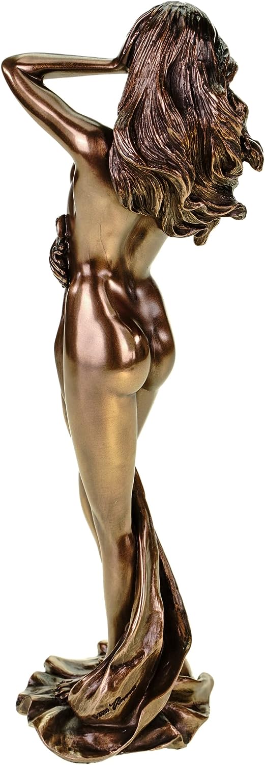 Veronese by Joh. Vogler GmbH Weiblicher Akt Frau lässt Ihr Tuch langsam runtersinken Figur Skulptur