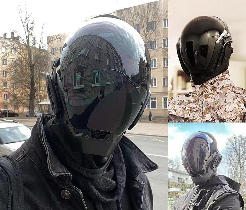 Cyberpunk Maske, Futuristische Techwear Maske Coole Cyber Maske, Halloween Cosplay Kostüm Maske
