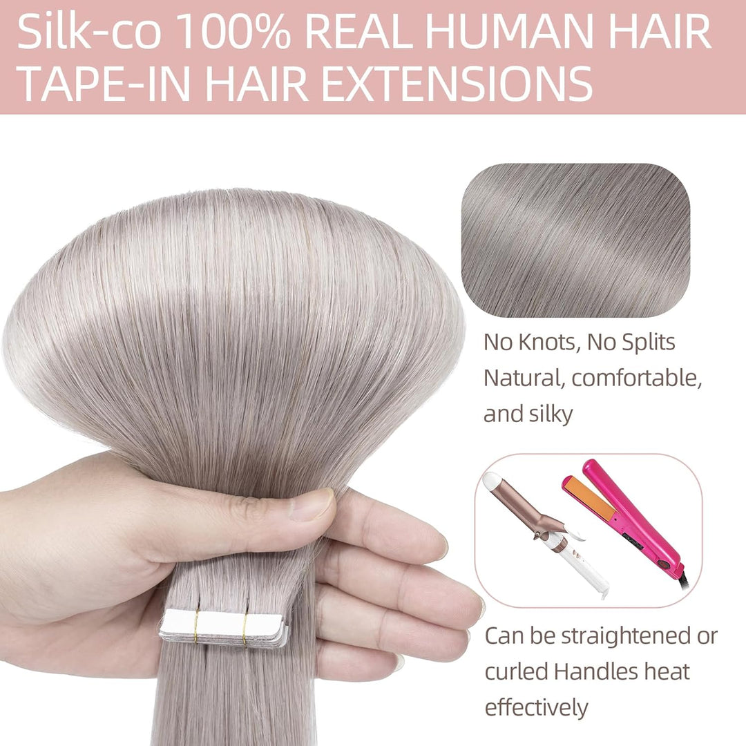 Tape Extensions Echthaar 10stk, Remy Tape in Extensions Haarverlängerung, Skin Weft Echthaar Haarext